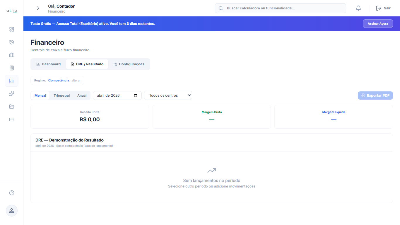 Configurações Financeiras no Calc